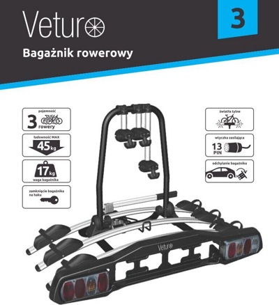 Велоплатформа Veturo 3 с наклоном для 3 велосипедов - фото2