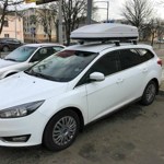 Автобокс ED Магнум 390 белый глянец на Ford Focus 3 с 2015- фото