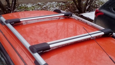 Багажник на рейлинги LUX Hunter L56-R серебро - фото4