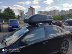 Автобокс ED Joker Junior черный матовый + багажник DLUX на Mitsubishi Lancer - фото