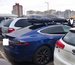 Автобокс ED Magnum 390 черный глянец на Tesla Model S- фото3