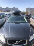 Автобокс Lux Tavr 197 черный матовый + багажник Lux Hunter на Volvo XC70 с 2007- фото4