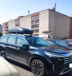 Автобокс ED Magnum 390 черный матовый + багажник Turtle Air2 на Exeed VX рестайлинг 2024-- фото