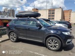 Автобокс Lux Tavr 197 черный матовый + багажник Turtle Air2 на Belgee X70 (Geely Atlas Pro)- фото
