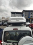 Автобокс LUX Tavr 197 белый глянец + багажник Turtle Air1 на Lada Largus Cross- фото4