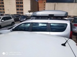 Автобокс LUX Tavr 197 серый глянец + багажник Turtle Air1 на Lada Largus Cross- фото3