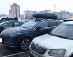 Автобокс Lux Tavr 197 черный матовый + багажник Lux Scout 2 Silver на Haval F7 2024- фото2