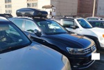 Автобокс Lux Tavr 175 черный глянец + багажник Turtle Air1 на VW Tiguan 2 с 2016- фото
