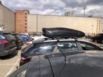 Автобокс LUX Irbis 175 черный глянец+ багажник ED 312 на Lada Vesta SW Cross- фото6