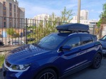 Автобокс Lux Irbis 175 черный матовый + багажник LUX Bridge Black на Belgee X50- фото