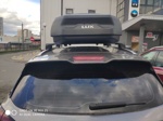 Автобокс Lux Tavr 197 черный матовый + багажник  Lux Scout 2 на Belgee X70 (Geely Atlas Pro)- фото4