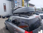 Автобокс ED Piligrim Magnum 390 серый графит + поперечины ED 311 aero на Skoda Yeti- фото2