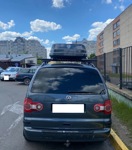 Автобокс ED Магнум 390 черный глянец + багажник 311 aero black на VW Sharan с 2000- фото4