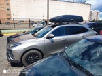 Автобокс ED Piligrim Magnum 390 черный глянец + багажник ED Argo на Dongfeng Forthing T5 Evo- фото