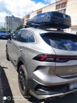 Автобокс ED Piligrim Magnum 390 черный глянец + багажник ED Argo на Dongfeng Forthing T5 Evo- фото2
