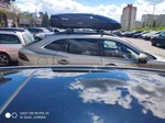 Автобокс ED Piligrim Magnum 390 черный глянец + багажник ED Argo на Dongfeng Forthing T5 Evo- фото4