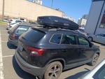 Автобокс Lux Tavr 197 черный глянец + багажник Lux Condor на Skoda Karoq- фото2