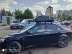 Автобокс ED Joker Junior черный матовый + багажник DLUX на Mitsubishi Lancer - фото2