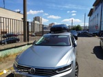 Автобокс ED Магнум 390 черный глянец + багажник Turtle Air2 на VW Passat B8- фото2